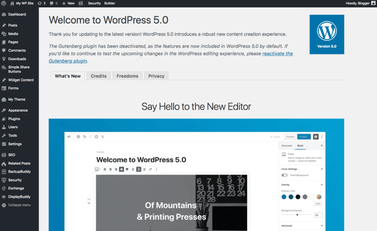 Move up to The Most recent And Brilliant Highlights of WordPress 5.0&nbsp;Variant